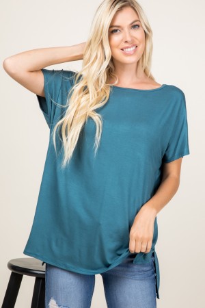 10130SS07<br/>SOLID PIKO STYLE SHORT SLEEVE TOP